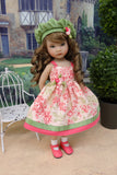 Secret Garden - dress, hat, socks & shoes for Little Darling Doll or 33cm BJD