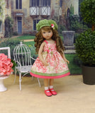 Secret Garden - dress, hat, socks & shoes for Little Darling Doll or 33cm BJD