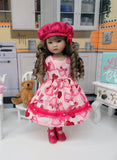 Secret Love - dress, hat, tights & shoes for Little Darling Doll or 33cm BJD
