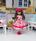 Secret Love - dress, hat, tights & shoes for Little Darling Doll or 33cm BJD
