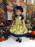 September Robin - dress, beret, tights & shoes for Little Darling Doll or 33cm BJD