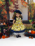 September Robin - dress, beret, tights & shoes for Little Darling Doll or 33cm BJD