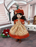 September Spice - dress, beret, tights & shoes for Little Darling Doll or other 33cm BJD