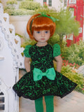 Shamrock Flourish - dress, tights & shoes for Little Darling Doll