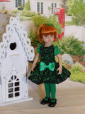 Shamrock Flourish - dress, tights & shoes for Little Darling Doll