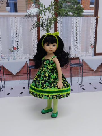 Shamrock Sweetie - dress, tights & shoes for Little Darling Doll or 33cm BJD