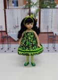 Shamrock Sweetie - dress, tights & shoes for Little Darling Doll or 33cm BJD