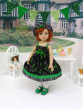 Shamrock Swirl - dress, hat, tights & shoes for Little Darling Doll or 33cm BJD