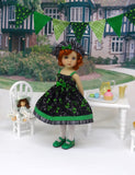 Shamrock Swirl - dress, hat, tights & shoes for Little Darling Doll or 33cm BJD