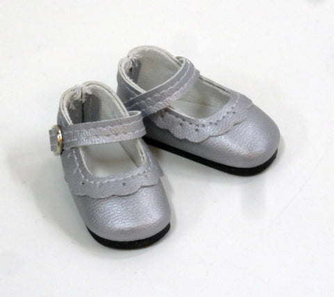 Eyelet Mary Jane Shoes - Silver