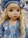 Silver Snowflake - jacket, hat, dress, tights & shoes for Little Darling Doll or 33cm BJD