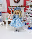 Silver Snowflake - jacket, hat, dress, tights & shoes for Little Darling Doll or 33cm BJD