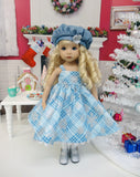 Silver Snowflake - jacket, hat, dress, tights & shoes for Little Darling Doll or 33cm BJD