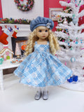 Silver Snowflake - jacket, hat, dress, tights & shoes for Little Darling Doll or 33cm BJD