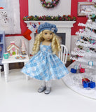 Silver Snowflake - jacket, hat, dress, tights & shoes for Little Darling Doll or 33cm BJD