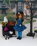 Skeleton Crew - dress, hat, tights & shoes for Little Darling Doll or other 33cm doll