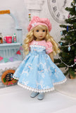 Snow Angel - dress, hat, tights & shoes for Little Darling Doll or 33cm BJD