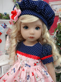 Snow Bunnies - dress, hat, tights & shoes for Little Darling Doll or 33cm BJD