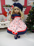 Snow Bunnies - dress, hat, tights & shoes for Little Darling Doll or 33cm BJD