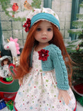 Snow Much Fun - dress, sweater, hat, tights & shoes for Little Darling Doll or 33cm BJD