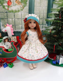 Snow Much Fun - dress, sweater, hat, tights & shoes for Little Darling Doll or 33cm BJD