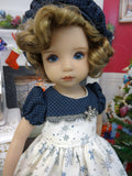 Snowfall - dress, hat, tights & shoes for Little Darling Doll or other 33cm BJD