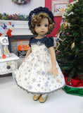 Snowfall - dress, hat, tights & shoes for Little Darling Doll or other 33cm BJD