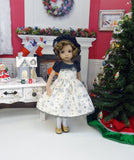 Snowfall - dress, hat, tights & shoes for Little Darling Doll or other 33cm BJD