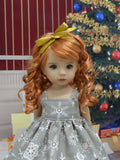 Snowflake Splendor - dress, tights & shoes for Little Darling Doll or 33cm BJD