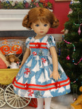 Snowman Wonderland - dress, tights & shoes for Little Darling Doll or 33cm BJD
