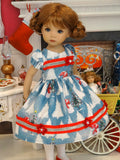Snowman Wonderland - dress, tights & shoes for Little Darling Doll or 33cm BJD