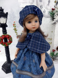 Snowstorm - capelet, beret, dress, tights & shoes for Little Darling Doll or 33cm BJD