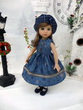 Snowstorm - capelet, beret, dress, tights & shoes for Little Darling Doll or 33cm BJD