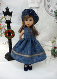Snowstorm - capelet, beret, dress, tights & shoes for Little Darling Doll or 33cm BJD