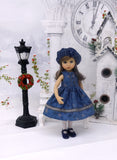 Snowstorm - capelet, beret, dress, tights & shoes for Little Darling Doll or 33cm BJD