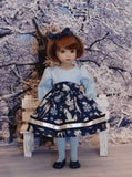 Snowy Forest Friends - dress, tights & shoes for Little Darling Doll or 33cm BJD