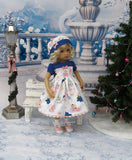 Snowy Fox - dress, hat, socks & saddle shoes for Little Darling Doll or other 33cm BJD