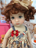 Sock Monkey - dress, socks & shoes for Little Darling Doll or 33cm BJD