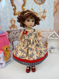 Sock Monkey - dress, socks & shoes for Little Darling Doll or 33cm BJD