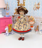 Sock Monkey - dress, socks & shoes for Little Darling Doll or 33cm BJD