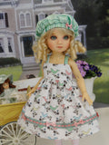 Song Birds - dress, hat, tights & shoes for Little Darling Doll