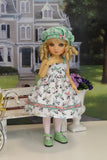 Song Birds - dress, hat, tights & shoes for Little Darling Doll