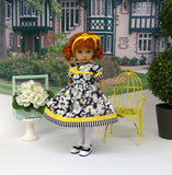 Sophisticated Garden - dress, tights & shoes for Little Darling Doll or 33cm BJD