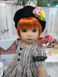 Sophisticated Plaid - dress, hat, tights & shoes for Little Darling Doll or 33cm BJD