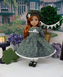 Sophisticated Shamrock - dress, hat, tights & shoes for Little Darling Doll or 33cm BJD