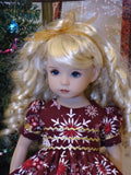 Sophisticated Snowflake - dress, tights & shoes for Little Darling Doll or 33cm BJD
