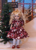 Sophisticated Snowflake - dress, tights & shoes for Little Darling Doll or 33cm BJD