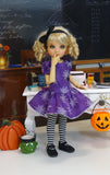 Spider Webs - dress, tights & shoes for Little Darling Doll or 33cm BJD