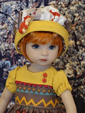 Spirit Animal - dress, hat, tights & shoes for Little Darling Doll or 33cm BJD