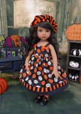 Spooktacular - dress, hat, tights & shoes for Little Darling Doll or 33cm BJD